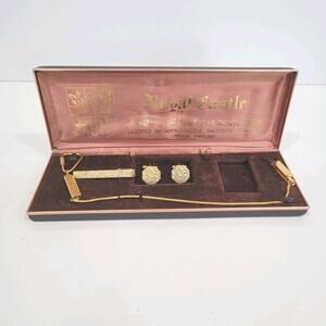 Windsor Royal Castle Original Gift Set for Gentlemen Cufflinks Tie‎ Clip Bar Box